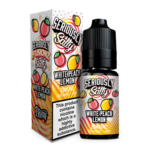 Doozy Vapes Seriously Fusionz Salty White Peach Lemon Ice 10ml Salts