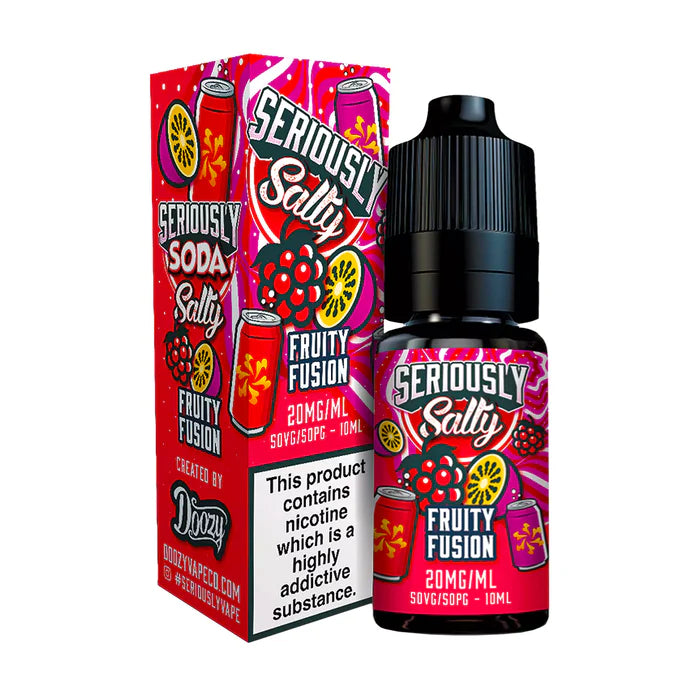 Doozy Vapes Seriously Soda Salty Fruity Passion 10ml Nic Salt