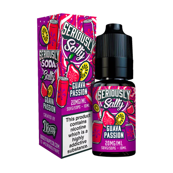 Doozy Vapes Seriously Soda Salty Guava Passion 10ml Nic Salt