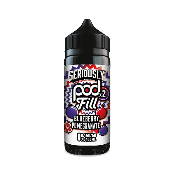 Doozy Vapes Seriously PodFill x2 Blueberry Pomoegranate 100ml Shortfill