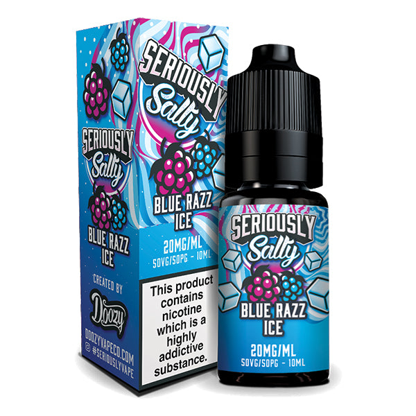 Doozy Vapes Seriously Salty Blue Razz Ice 10ml Nic Salt