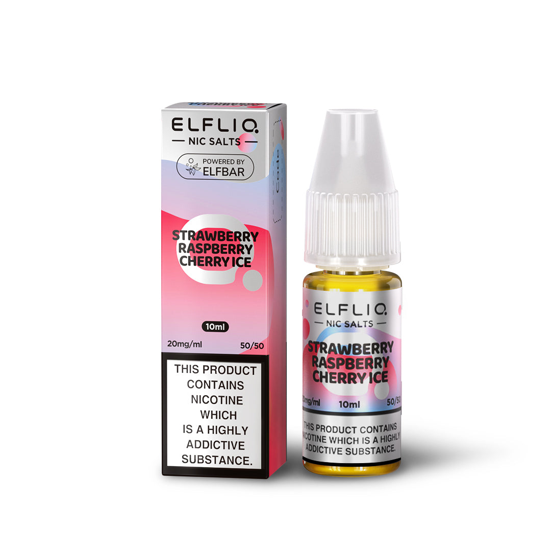 Elfliq Strawberry raspberry cherry Ice 10ml Nic Salt