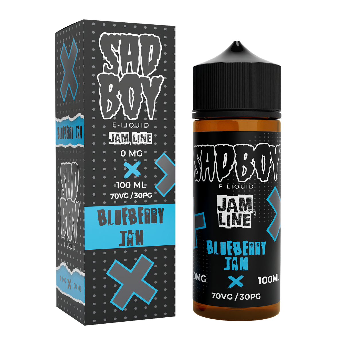 SADBOY E-Liquid 100ml 70VG/30PG 0mg - Blueberry Jam