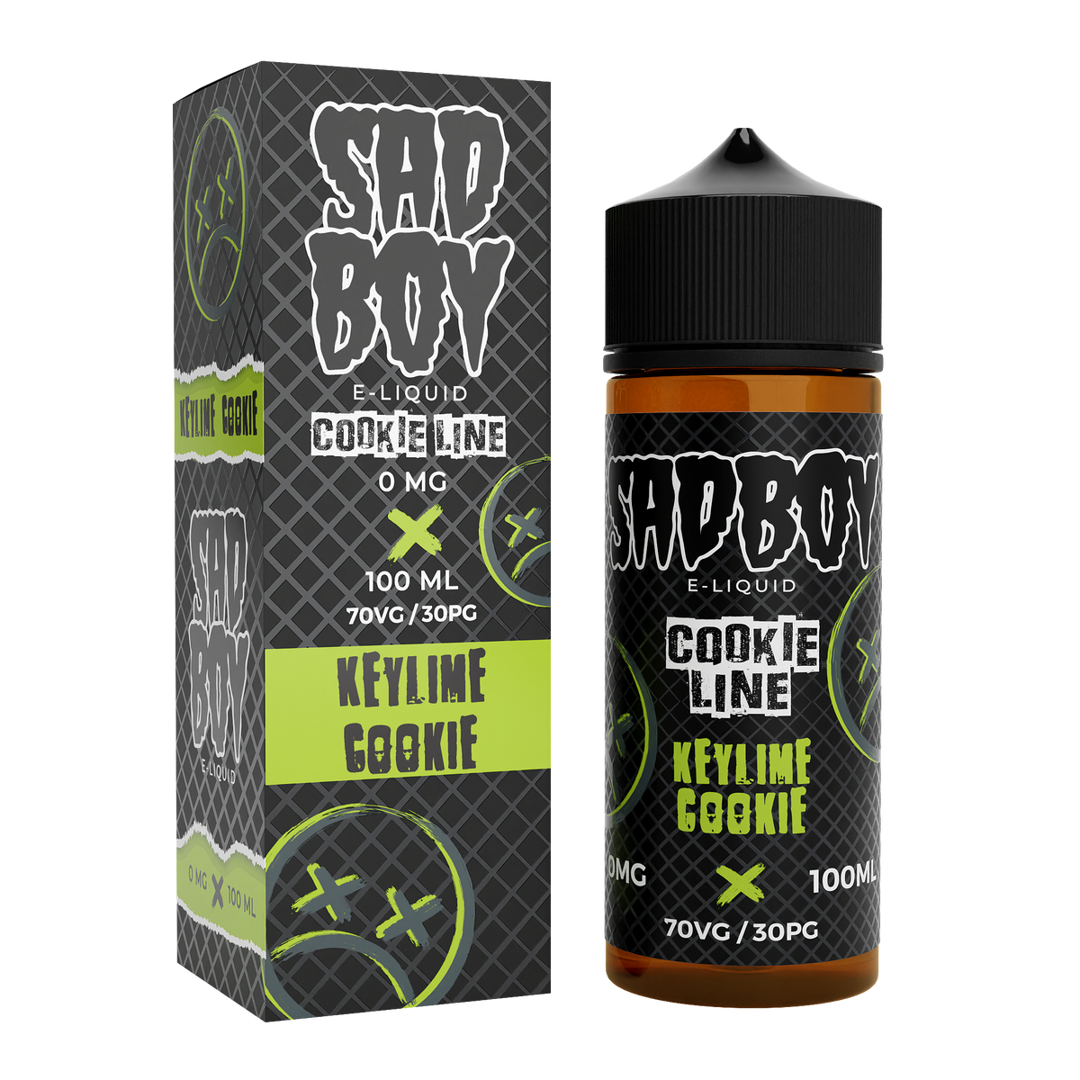 SADBOY E-Liquid 100ml 70VG/30PG 0mg - Keylime Cookie