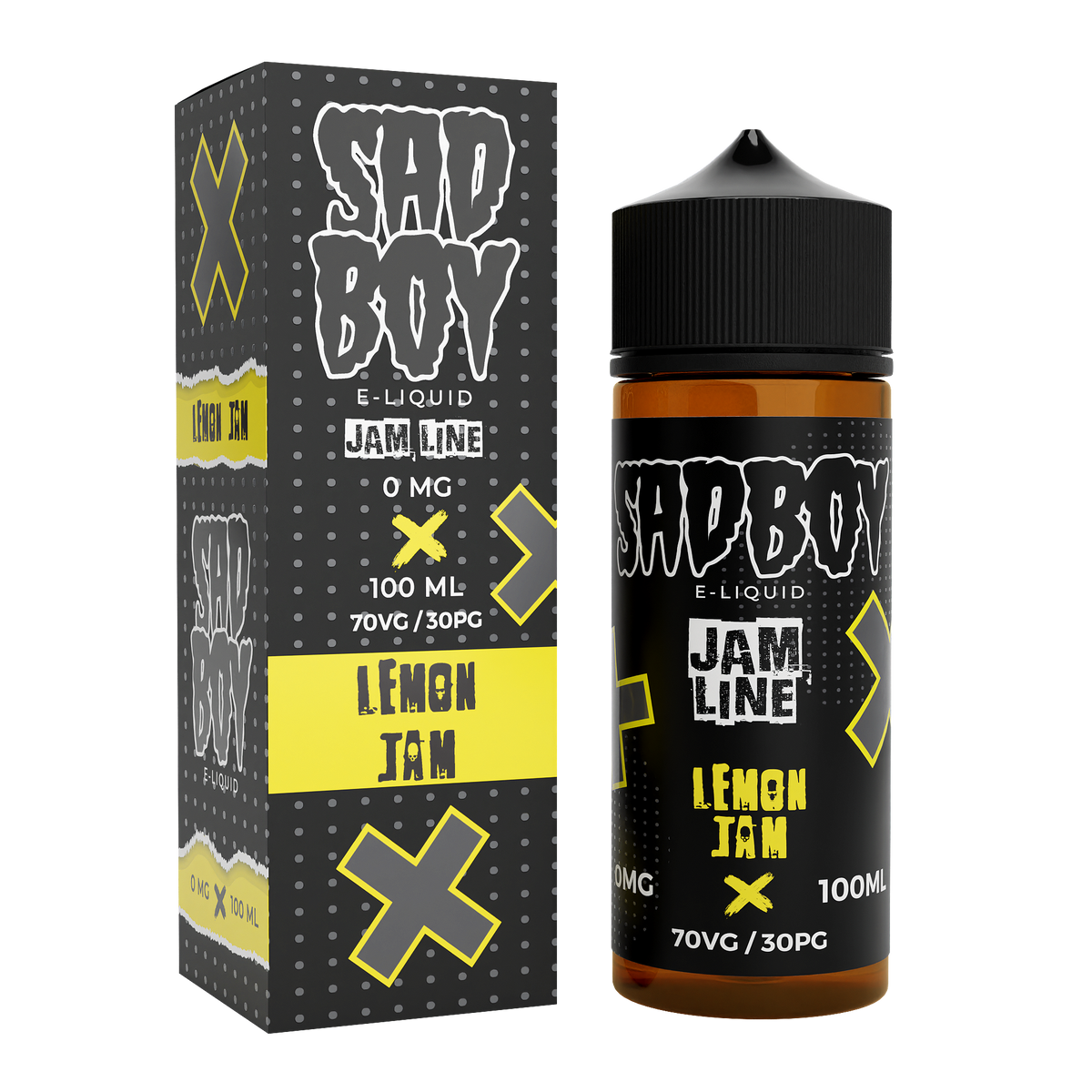 SADBOY E-Liquid 100ml 70VG/30PG 0mg - Lemon Jam
