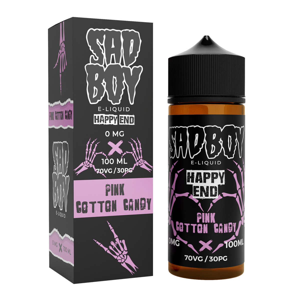 SADBOY E-Liquid 100ml 70VG/30PG 0mg - Pink Cotton Candy