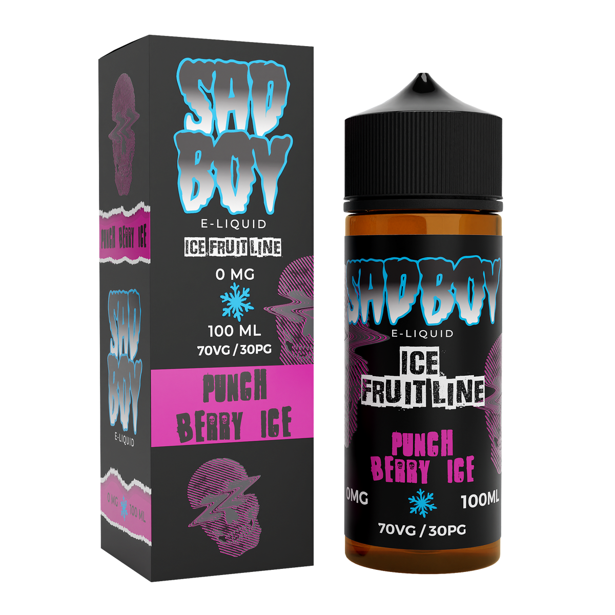 SADBOY E-Liquid 100ml 70VG/30PG 0mg - Punch Berry Ice