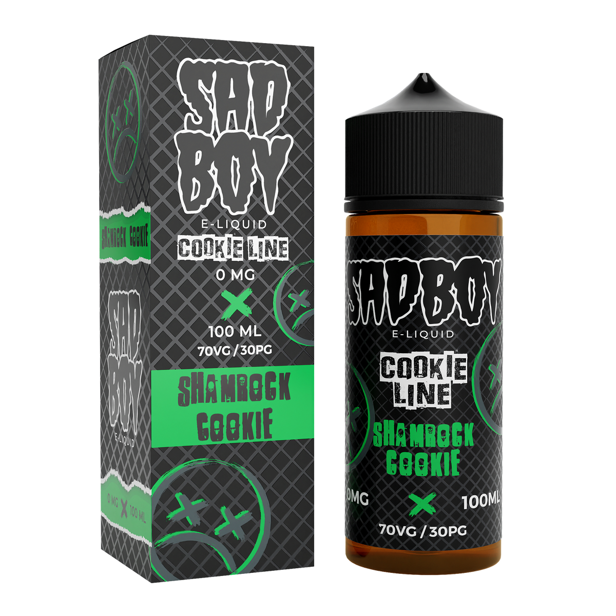 SADBOY E-Liquid 100ml 70VG/30PG 0mg - Shamrock Cookie