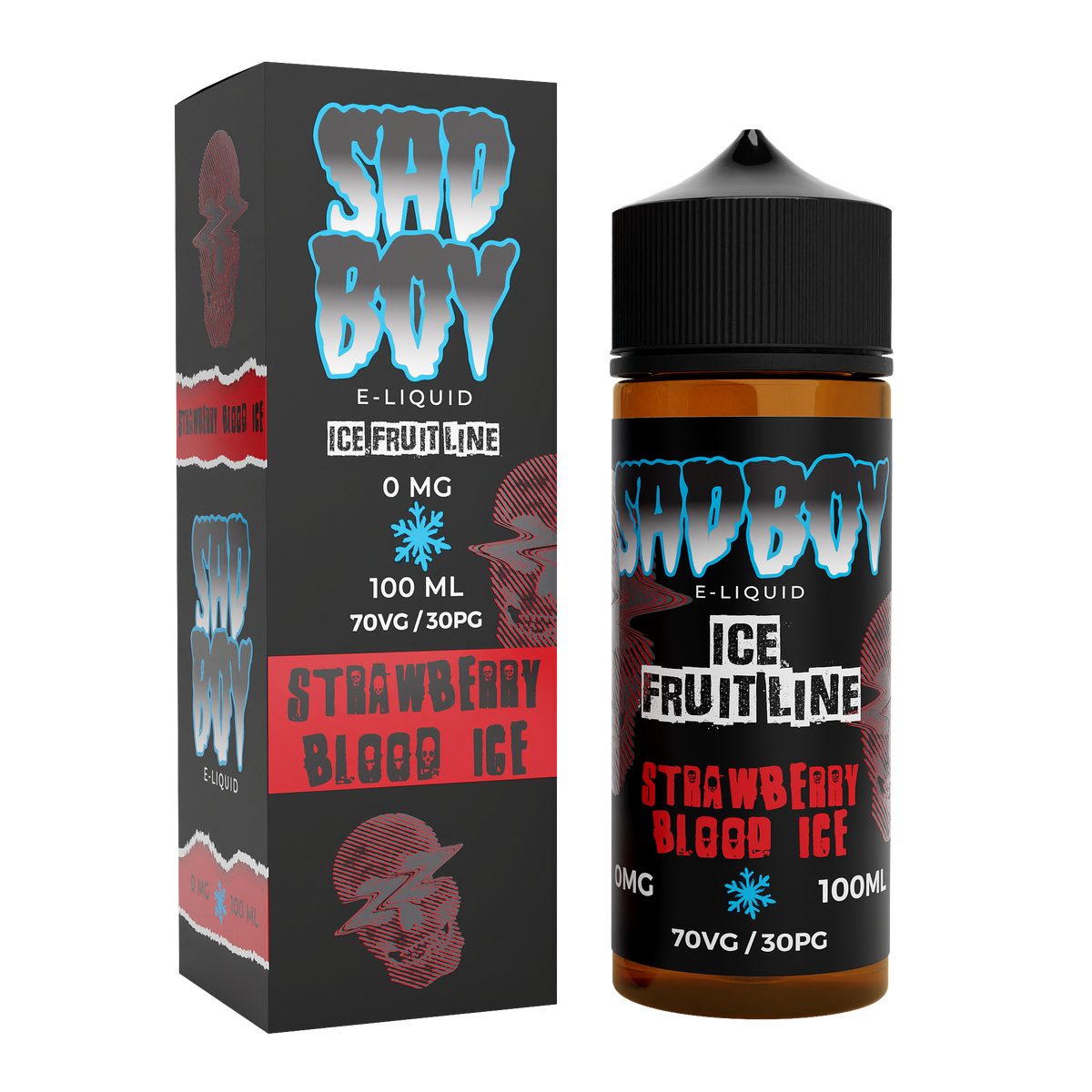 SADBOY E-Liquid 100ml 70VG/30PG 0mg - Strawberry Blood Ice