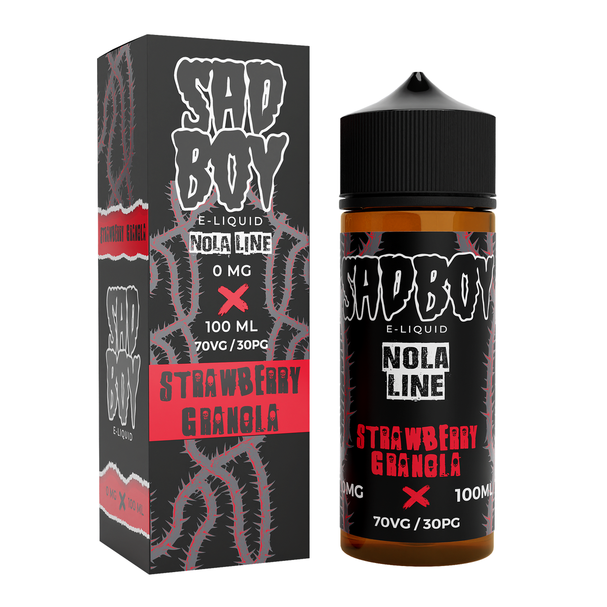 SADBOY E-Liquid 100ml 70VG/30PG 0mg - Strawberry Granola