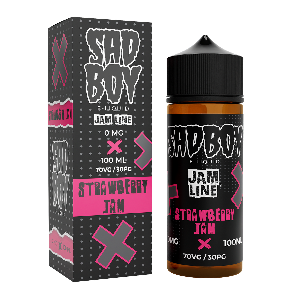 SADBOY E-Liquid 100ml 70VG/30PG 0mg - Strawberry Jam