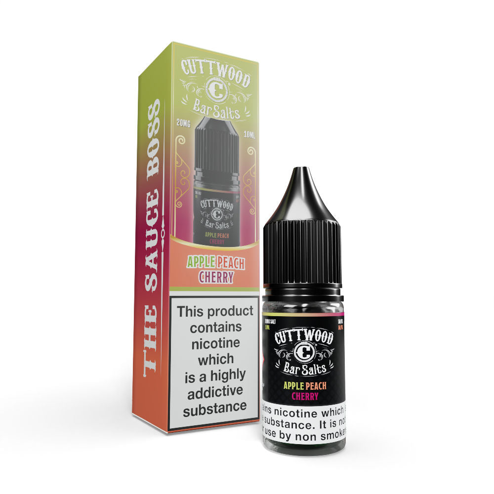Cuttwood Bar Salts Apple peach cherry 10ml-Box of 10