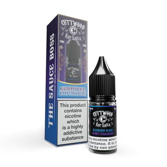 Cuttwood Bar Salts Blueberry blackberry strawberry 10ml-Box of 10