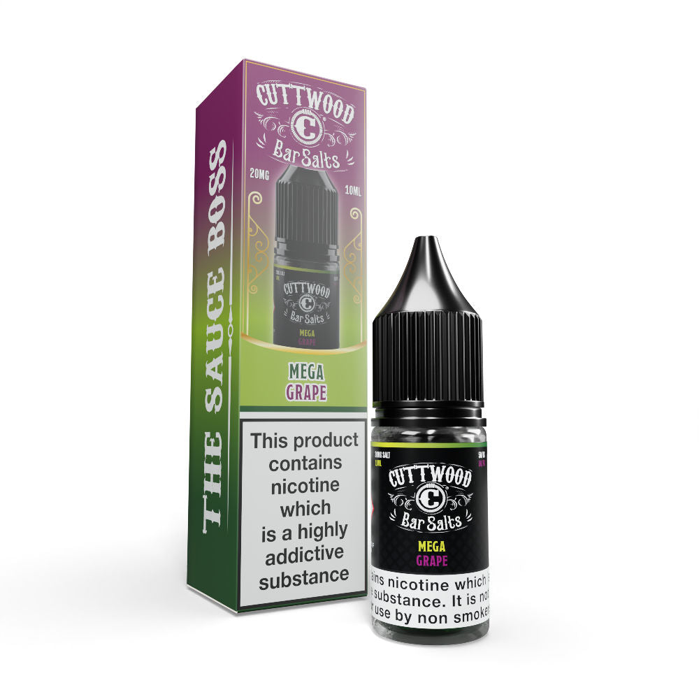 Cuttwood Bar Salts Mega Grape 10ml-Box of 10