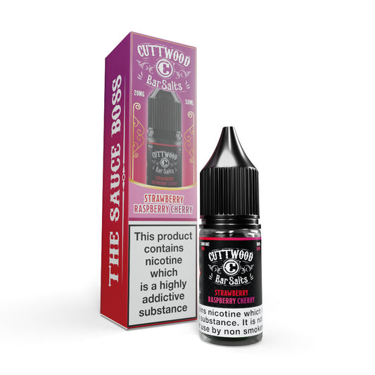 Cuttwood Bar Salts Strawberry raspberry cherry 10ml-Box of 10