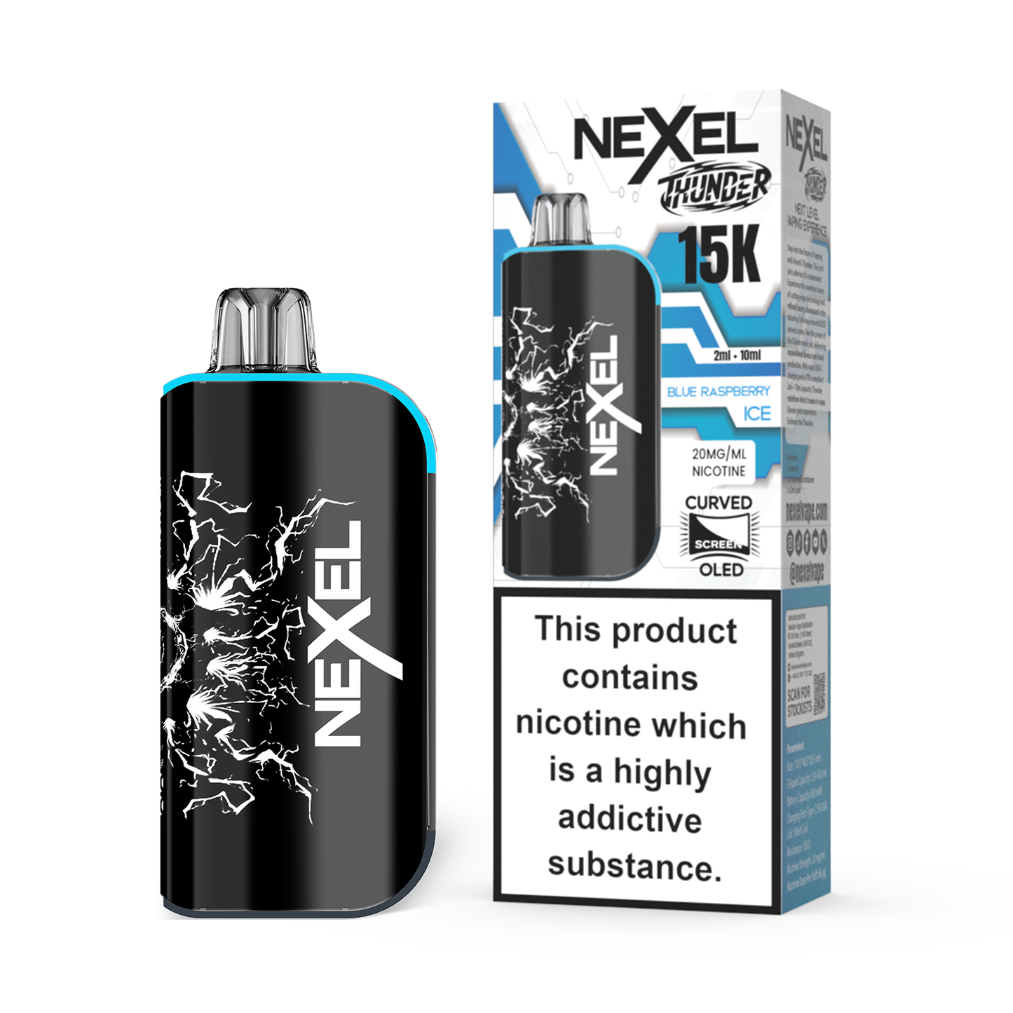 Nexel Thunder 15k Pods - Pack of 10 - 20mg