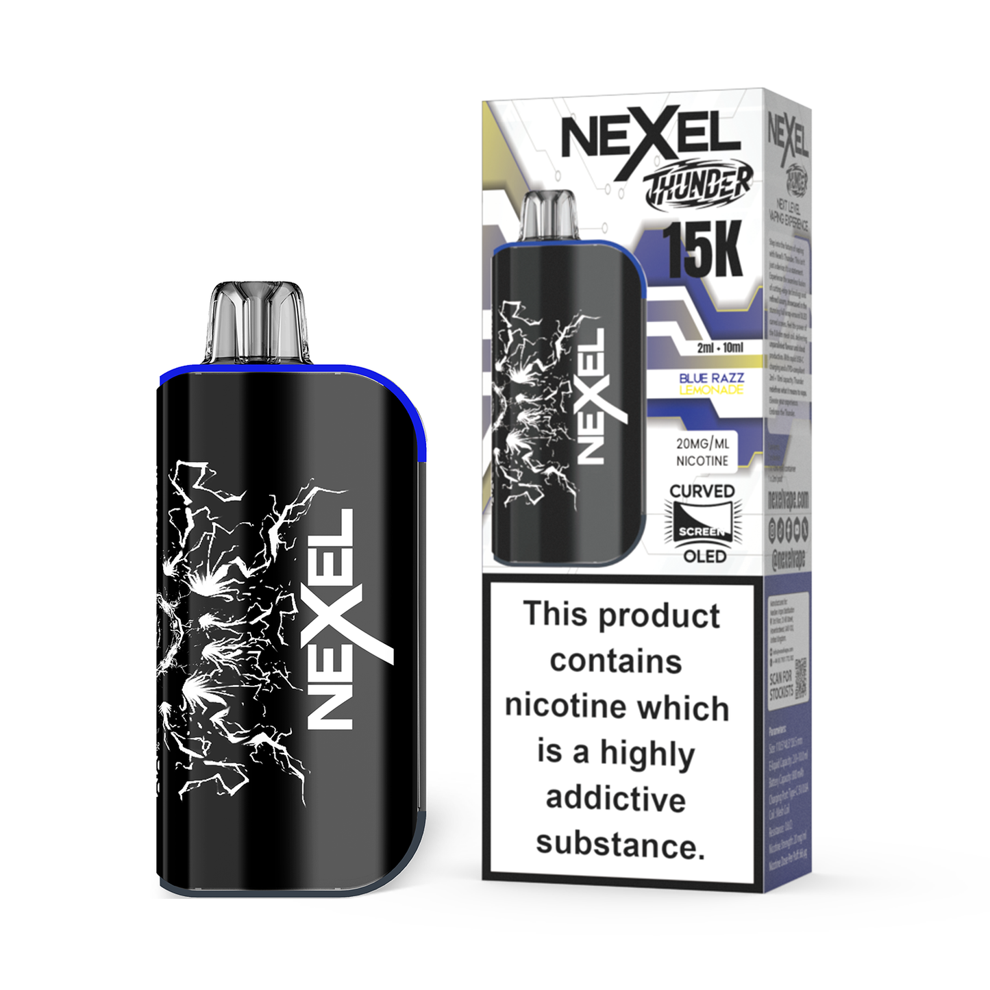 Nexel Thunder 15k Pod Kits - Pack of 5 - 20mg