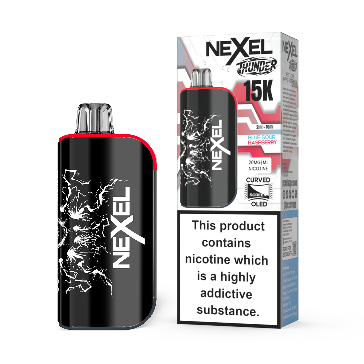 Nexel Thunder 15k Pods - Pack of 10 - 20mg