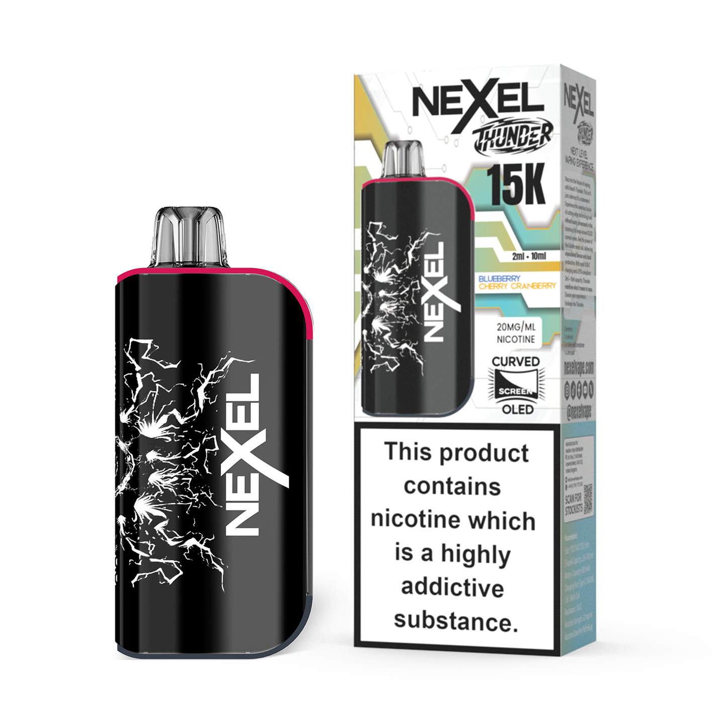 Nexel Thunder 15k Pod Kits - Pack of 5 - 20mg