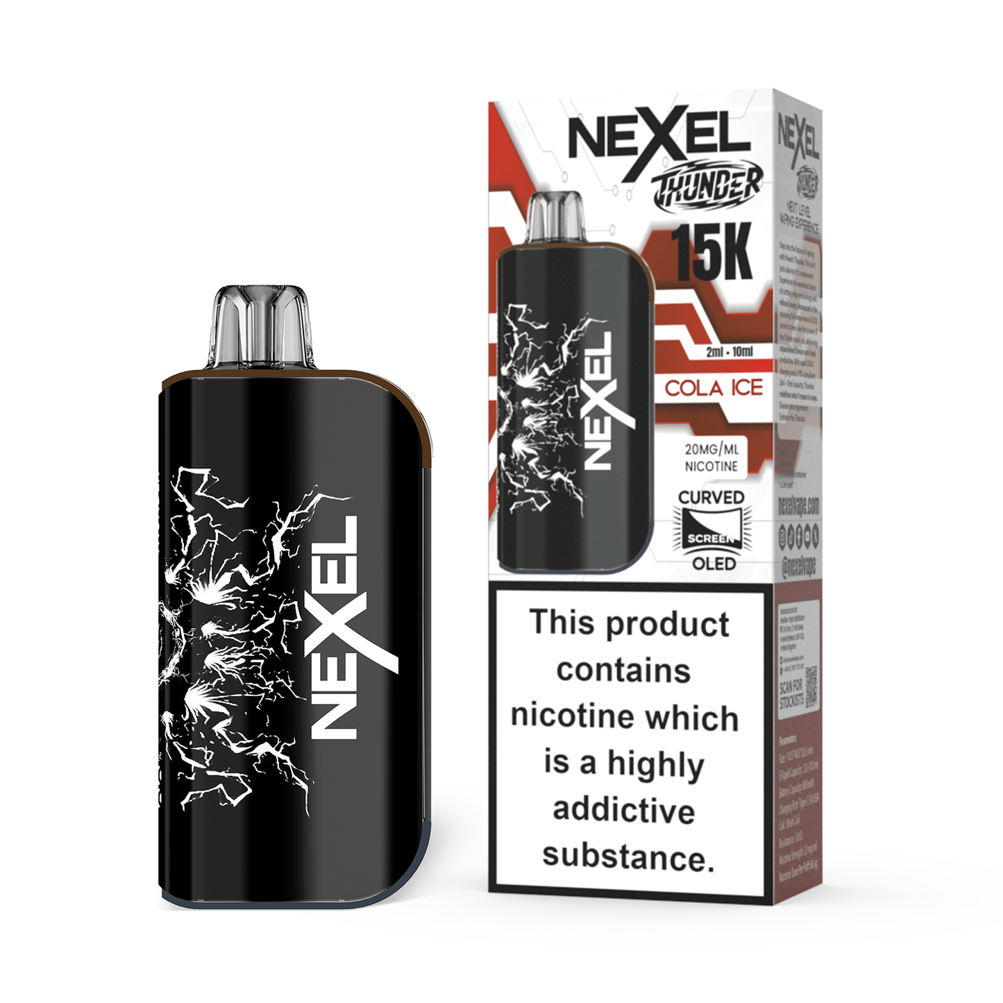 Nexel Thunder 15k Pod Kits - Pack of 5 - 20mg