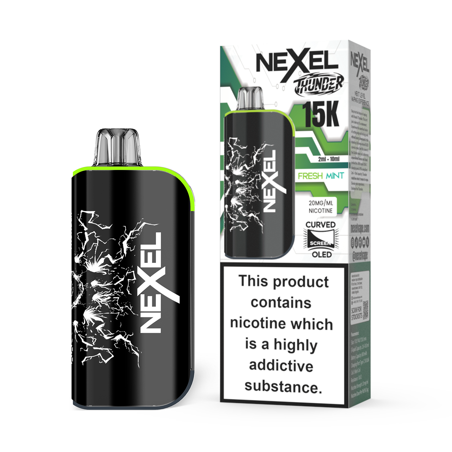 Nexel Thunder 15k Pod Kits - Pack of 5 - 20mg