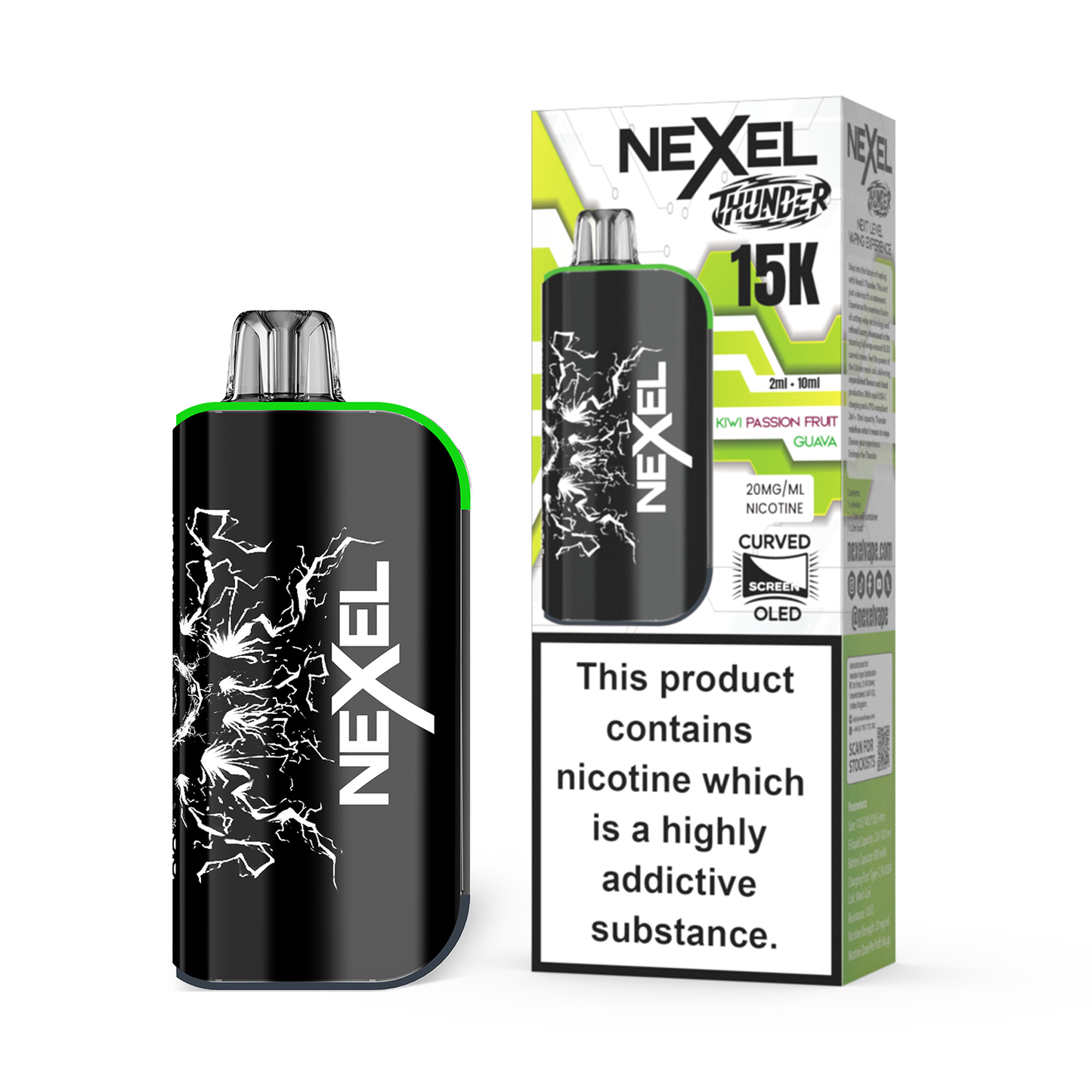 Nexel Thunder 15k Pods - Pack of 10 - 20mg