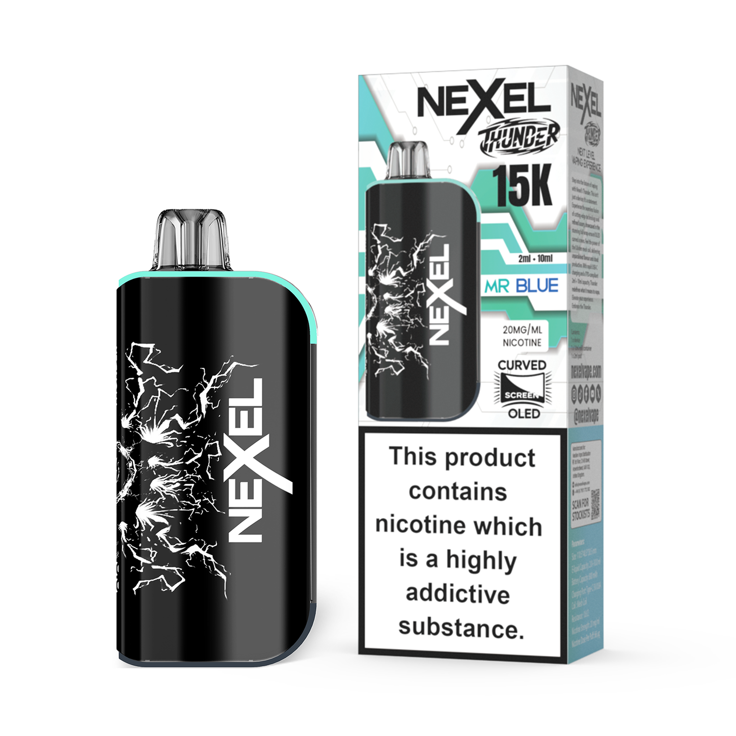 Nexel Thunder 15k Pods - Pack of 10 - 20mg