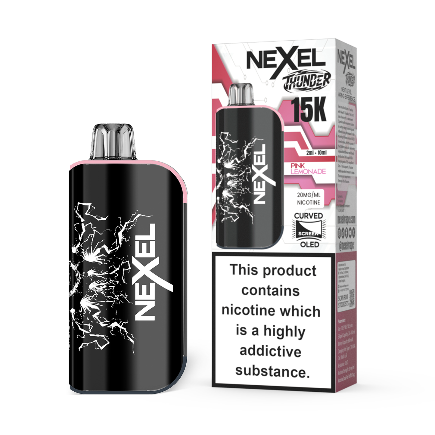 Nexel Thunder 15k Pod Kits - Pack of 5 - 20mg