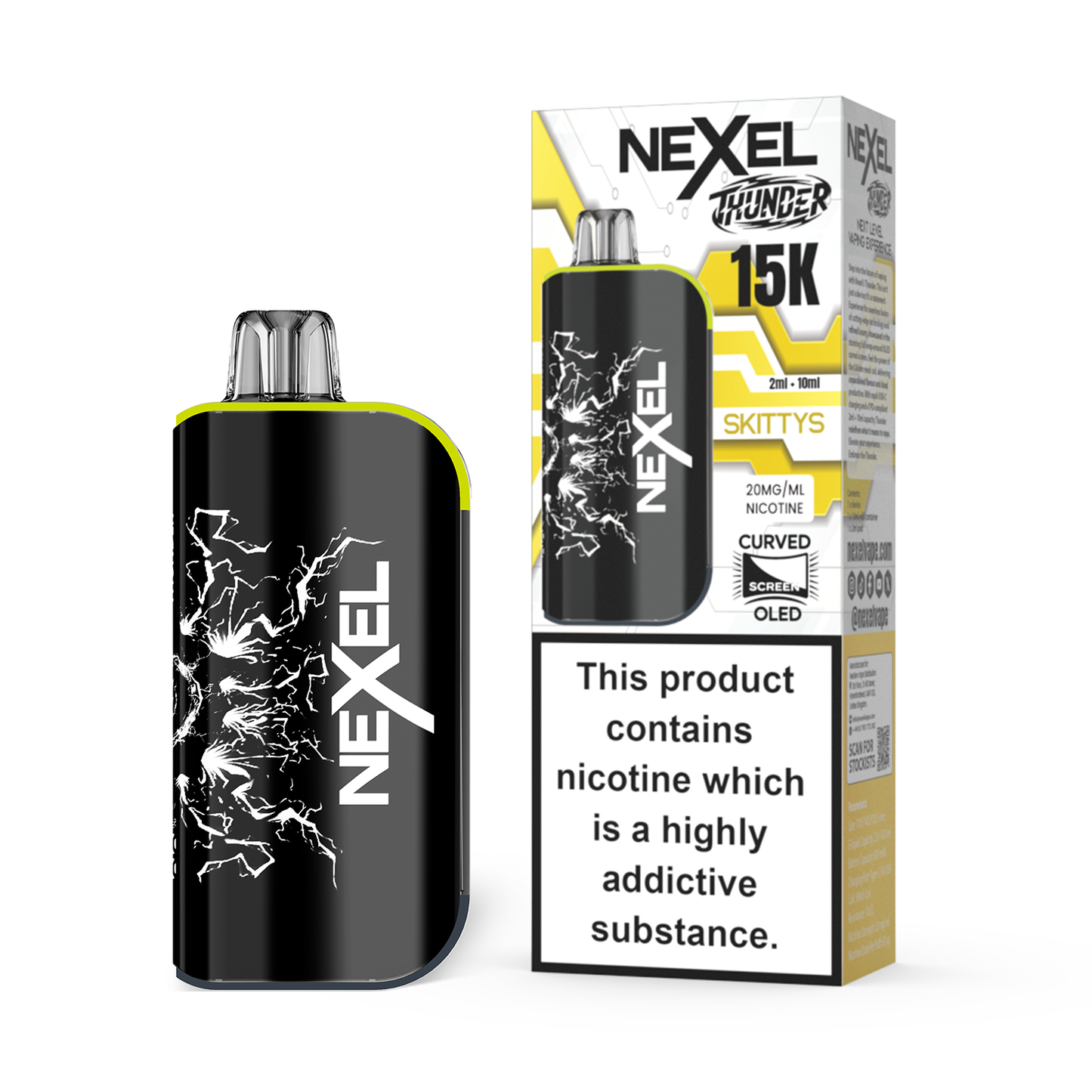 Nexel Thunder 15k Pods - Pack of 10 - 20mg