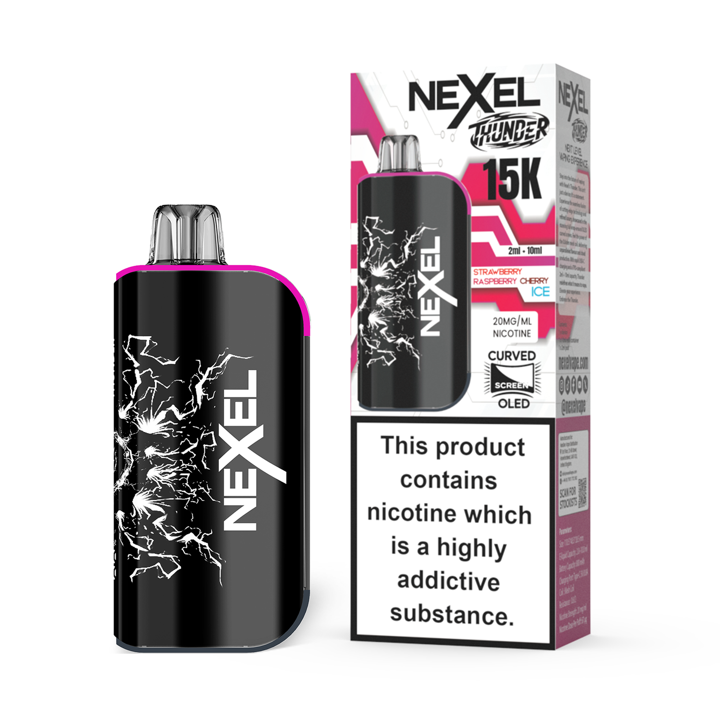 Nexel Thunder 15k Pods - Pack of 10 - 20mg