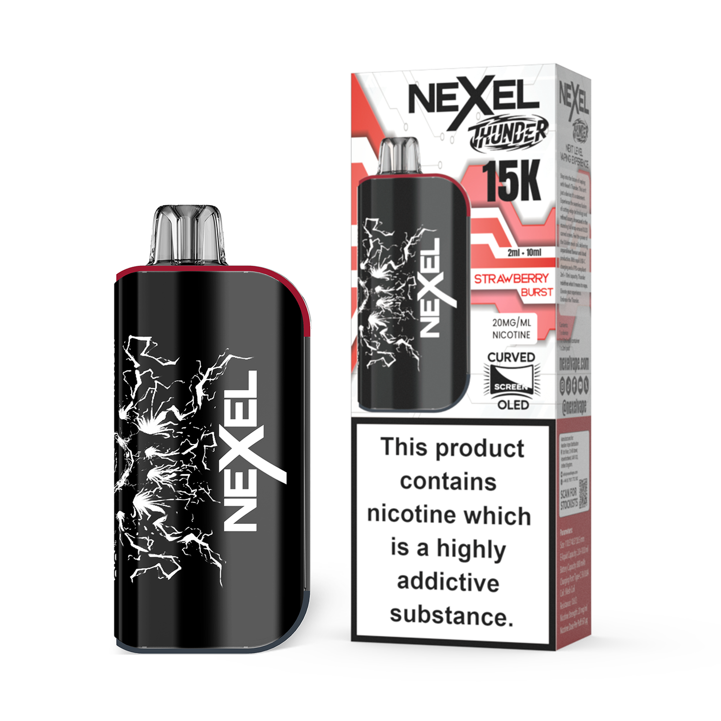 Nexel Thunder 15k Pods - Pack of 10 - 20mg