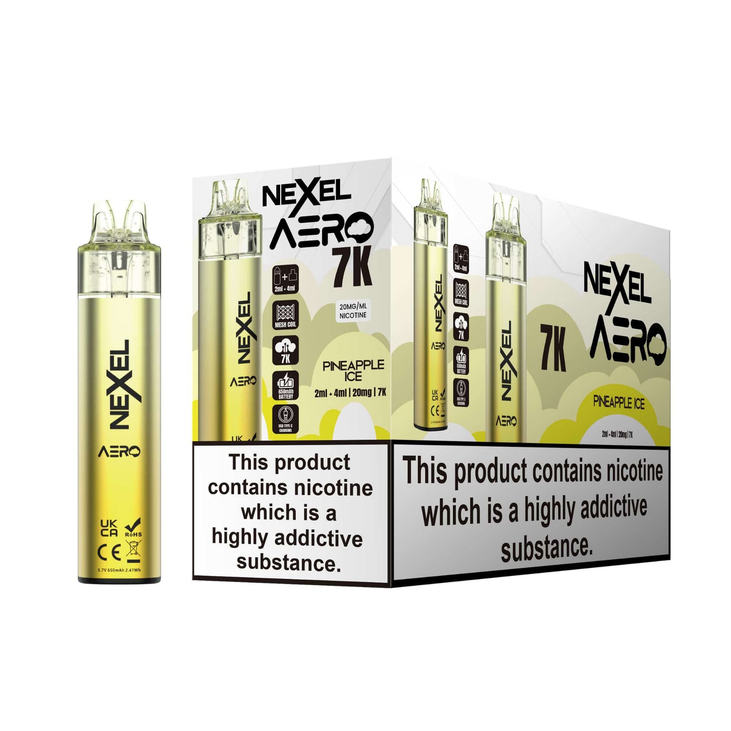 Nexel Aero 7k Pods -  Pack of 10 - 20mg