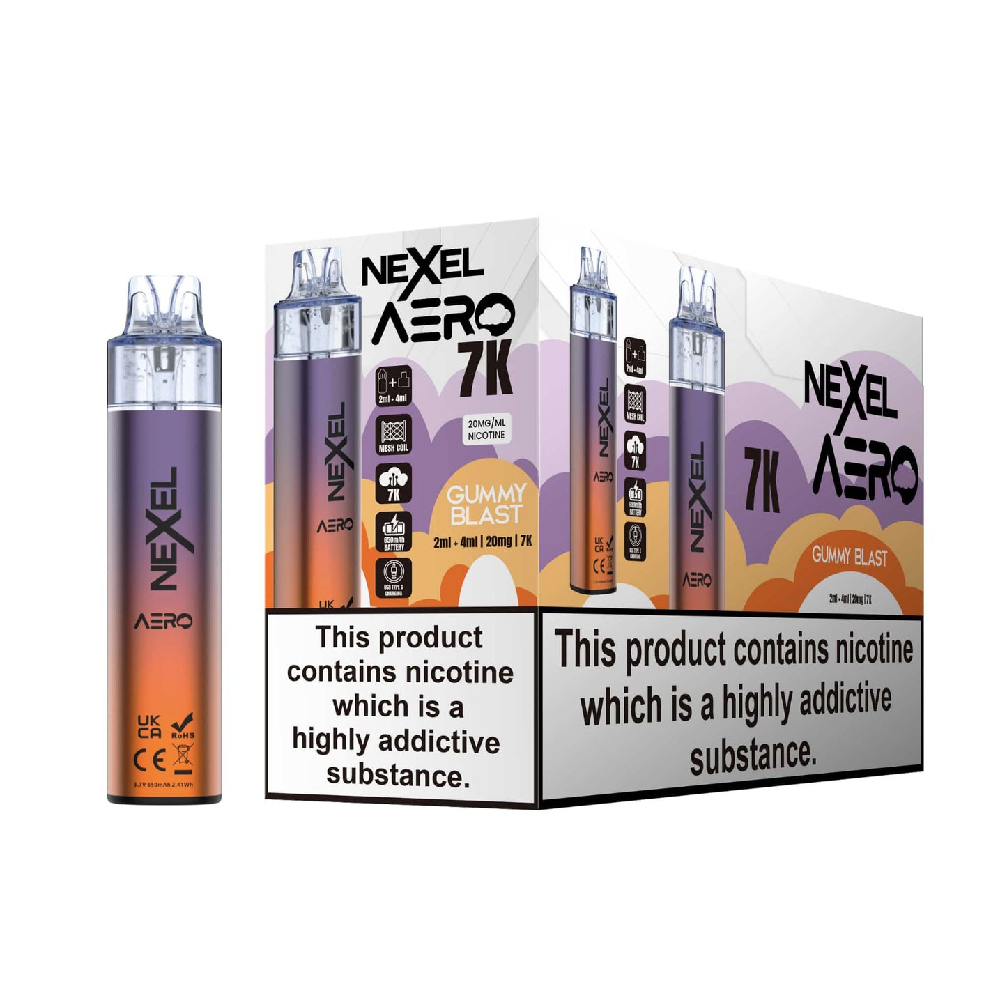 Nexel Aero 7k Pod Kits Pack of 5 - 20mg
