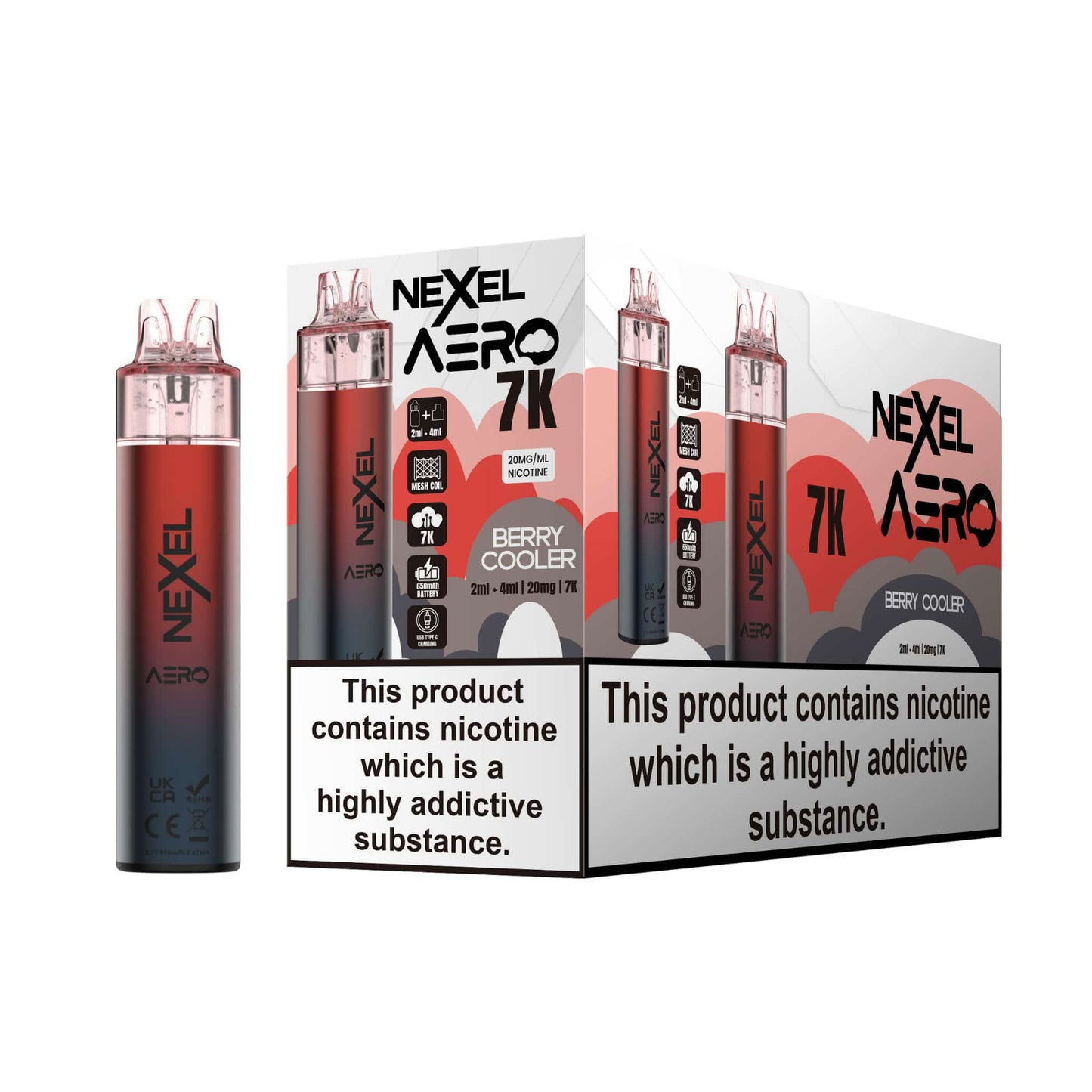 Nexel Aero 7k Pod Kits Pack of 5 - 20mg