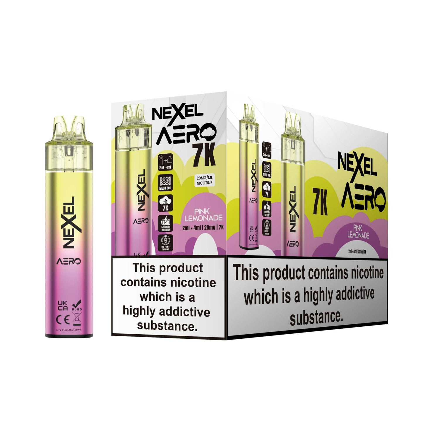 Nexel Aero 7k Pod Kits Pack of 5 - 20mg